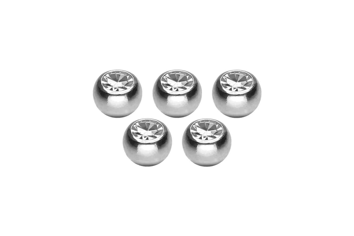 PIERCINGLINE Piercing-Set SET Chirurgenstahl Schraubkugel KRISTALL (Schraub günstig online kaufen