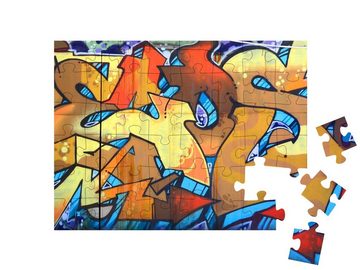 puzzleYOU Puzzle Straßenkunst: . Abstraktes Graffiti-Gemälde, 48 Puzzleteile, puzzleYOU-Kollektionen Graffiti