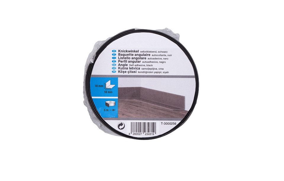 Primo Sockelleiste Primo Knickwinkel 5 m 18 x 18 mm schwarz