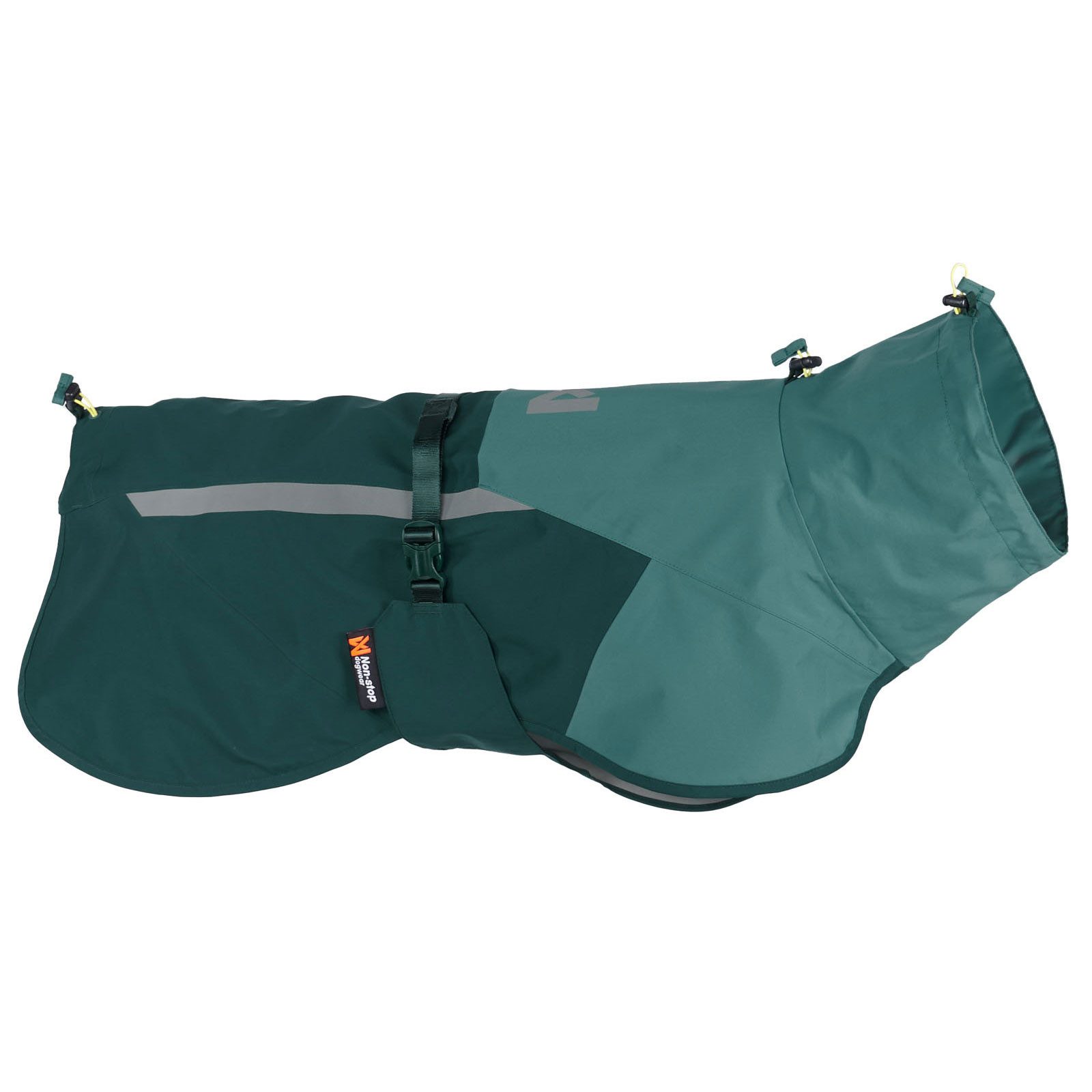Non-stop dogwear Hundejacke FJORD RAINCOAT 2.0 teal, Wind- und wasserdichter Regenmantel