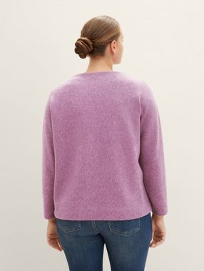 TOM TAILOR PLUS Sweatshirt Plus - Sweatshirt mit Rippstruktur