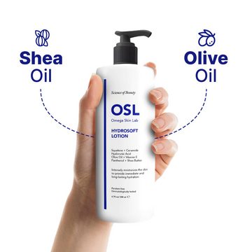 OSL Omega Skin Lab Tagescreme OSL Hydrosoft Lotion 75 ml Pflegende Gesichtsfeuchtigkeitscreme, Körpe