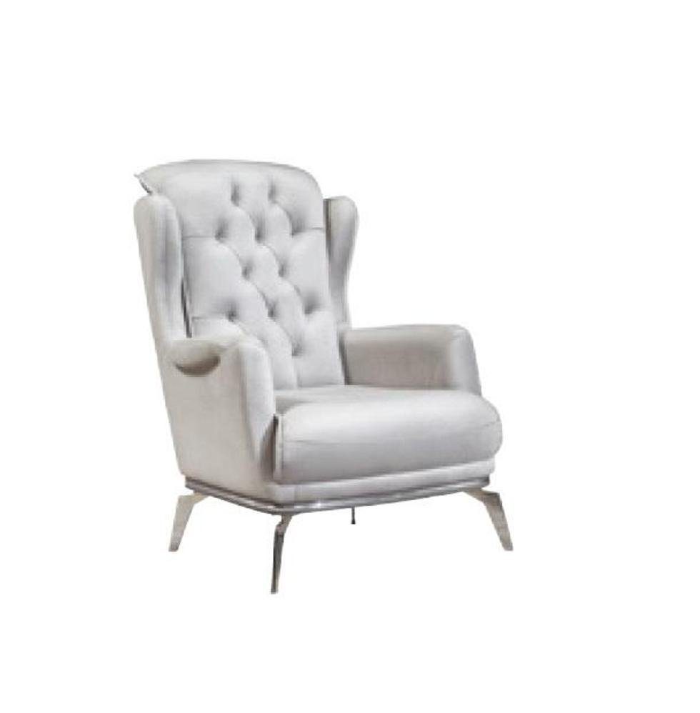 JVmoebel Sessel, Sessel 1 Sitzer Weiß Sessel Luxus Design Elegantes Mobel