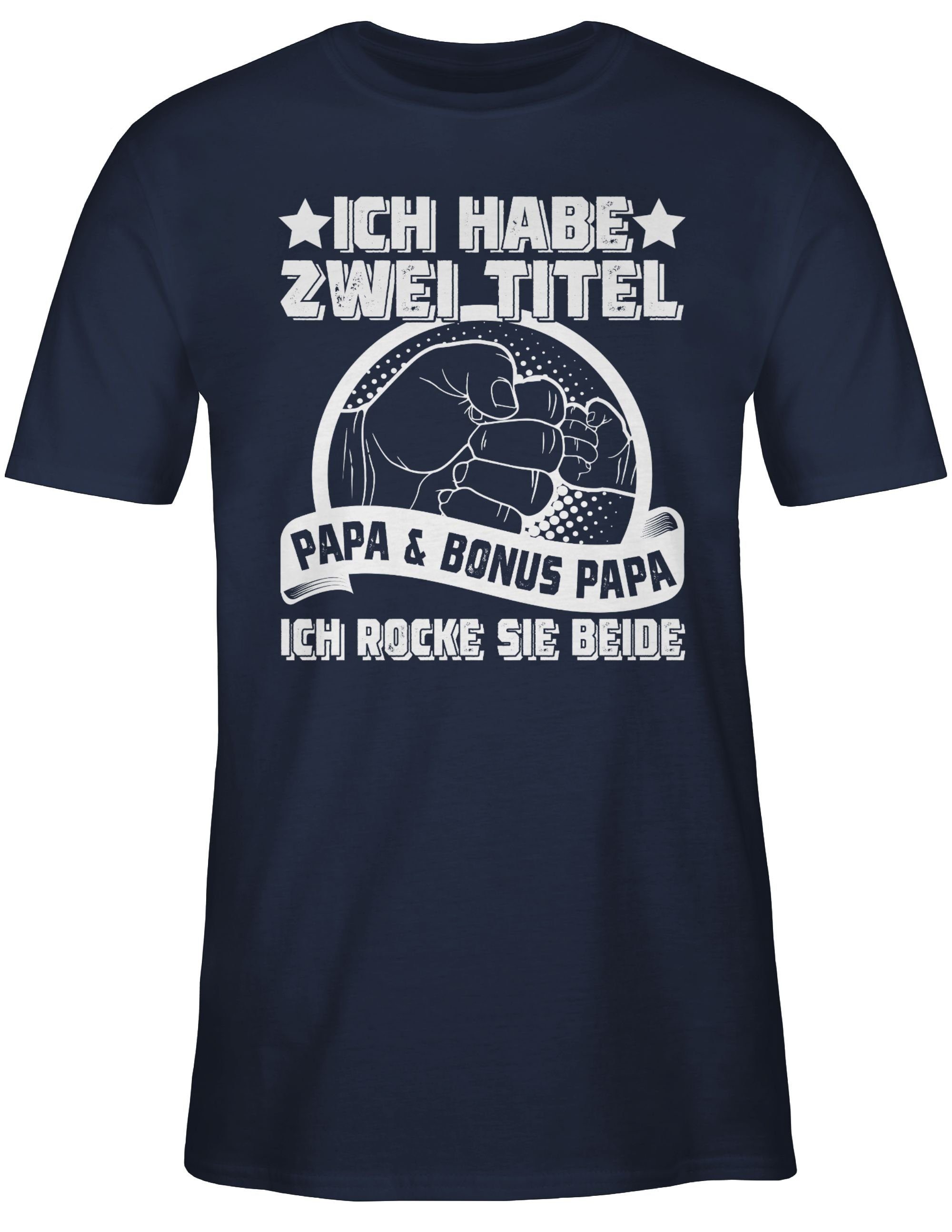 Shirtracer T-Shirt Stiefvater Bonuspapa I Ich habe zwei Titel - Papa und Bo günstig online kaufen