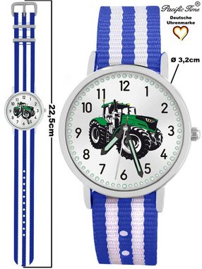 Pacific Time Quarzuhr Kinder Armbanduhr Traktor grün Wechselarmband, Mix und Match Design - Gratis Versand