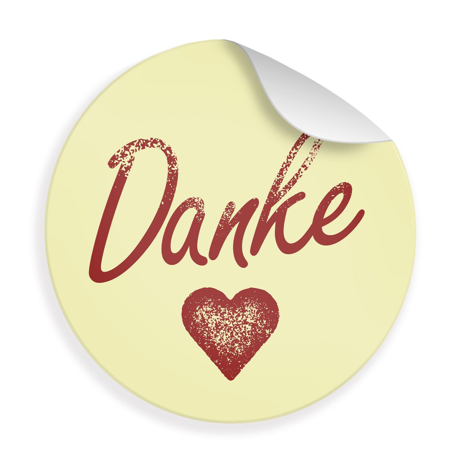 itenga Aufkleber 24x Sticker Danke (Motiv 1) 4cm Geschenk Aufkleber