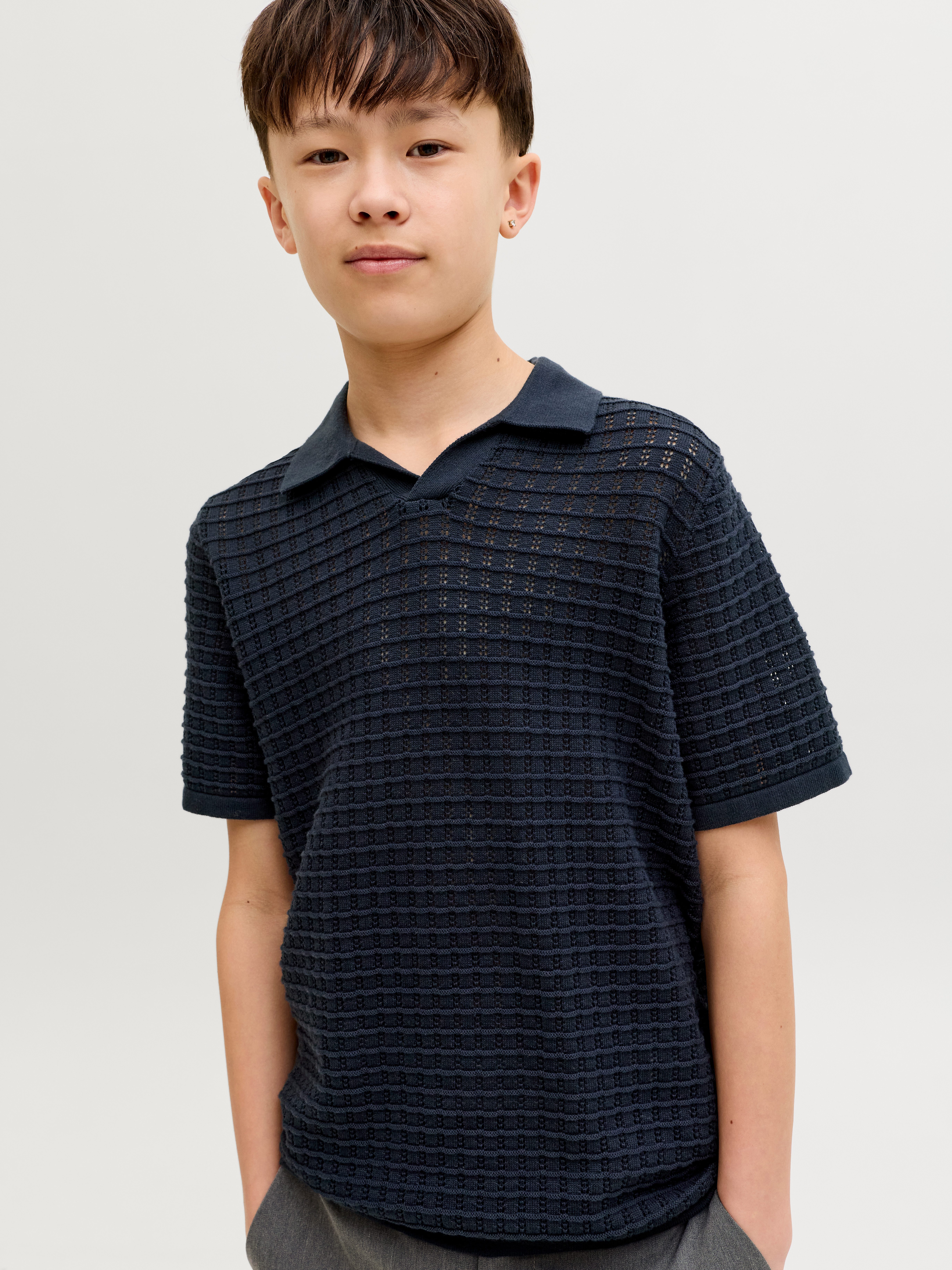 Jack & Jones Junior Polokragenpullover JORNANTUCKET SPLIT NECK POLO JNR