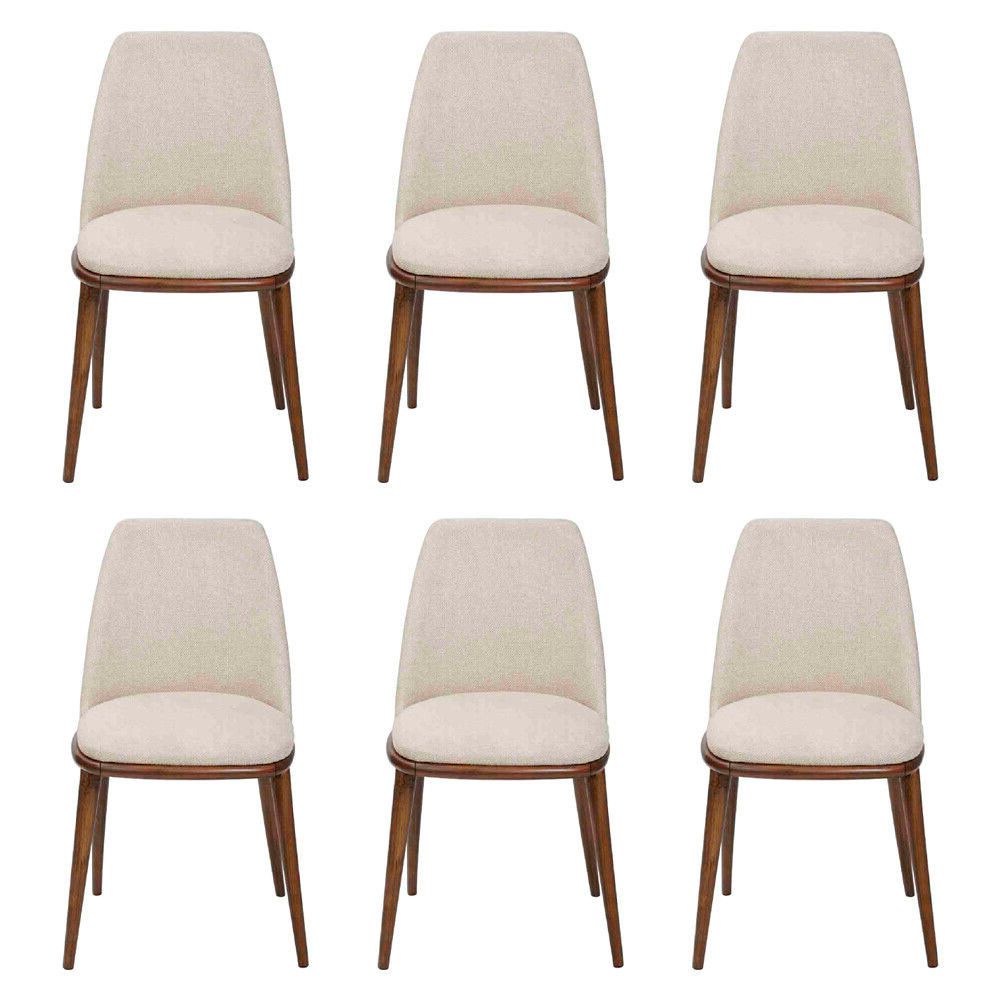 Xlmoebel Sitzgruppe Esszimmer Set in Weiß mit eleganten Holzstühlen, (Esszimmer Set, 6-tlg., 6x Stühle), Hergestellt in Europa