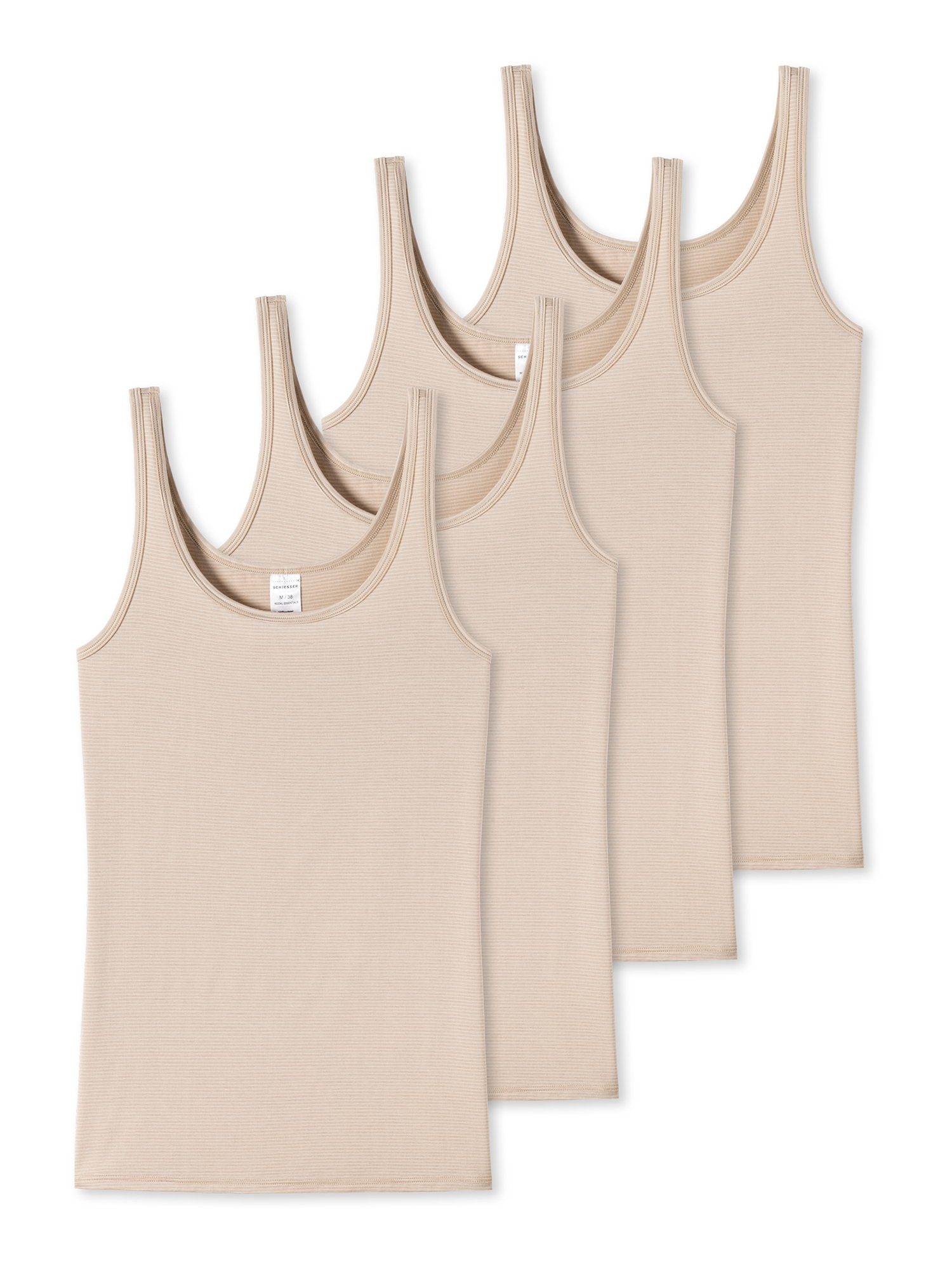Schiesser Spaghettitop Modal Essentials (4-tlg) schmale günstig online kaufen