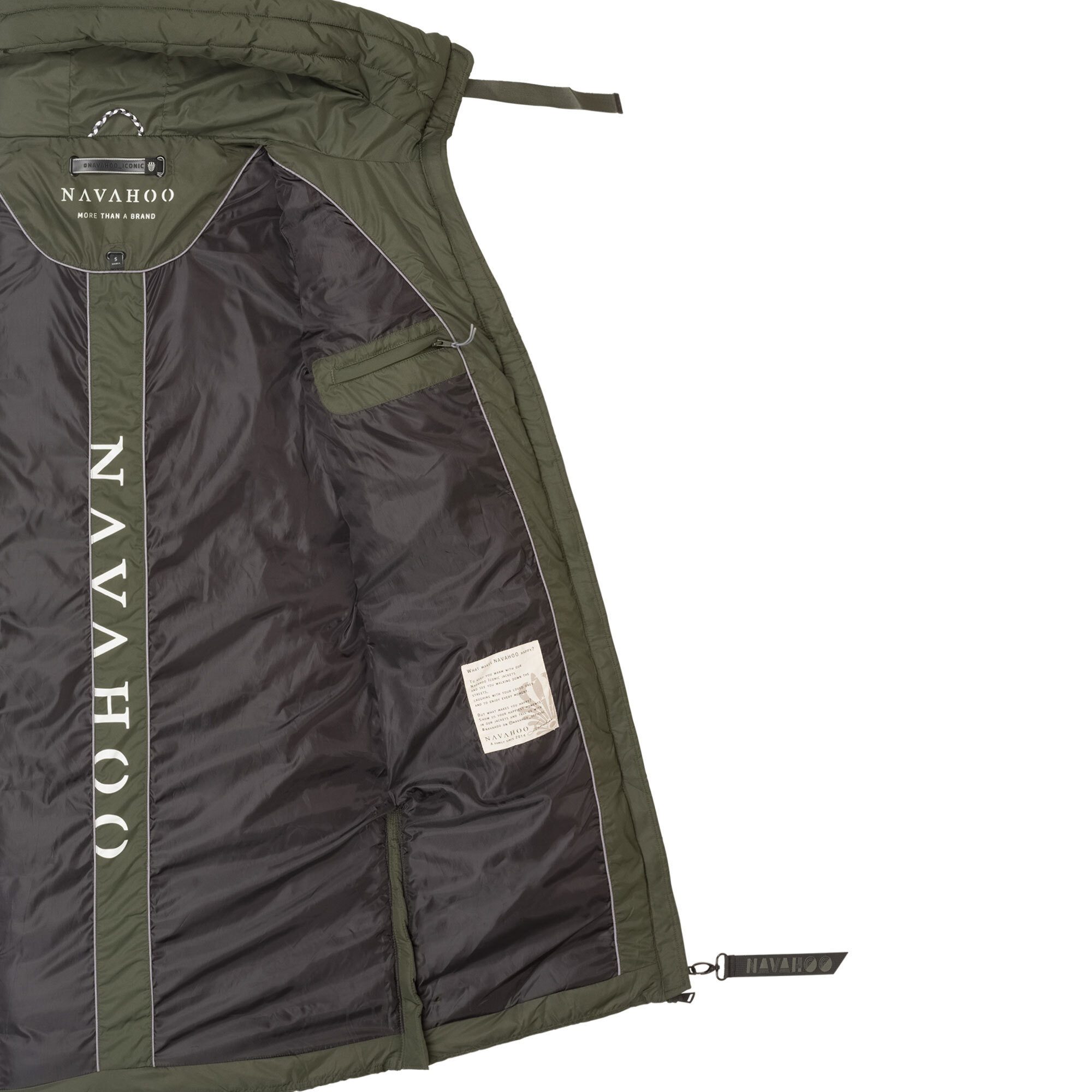 Navahoo Winterjacke Mondmaedchen Extra langer Schnitt mit seitlichen Schlitzen