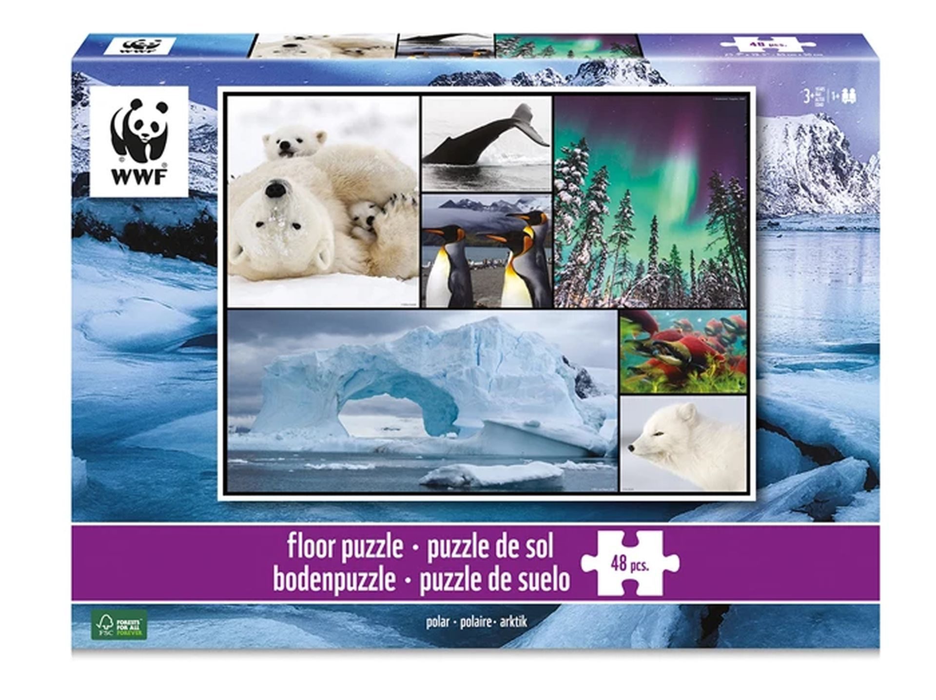 ambassador Puzzle Bodenpuzzle Polar 48 Teile, Puzzleteile