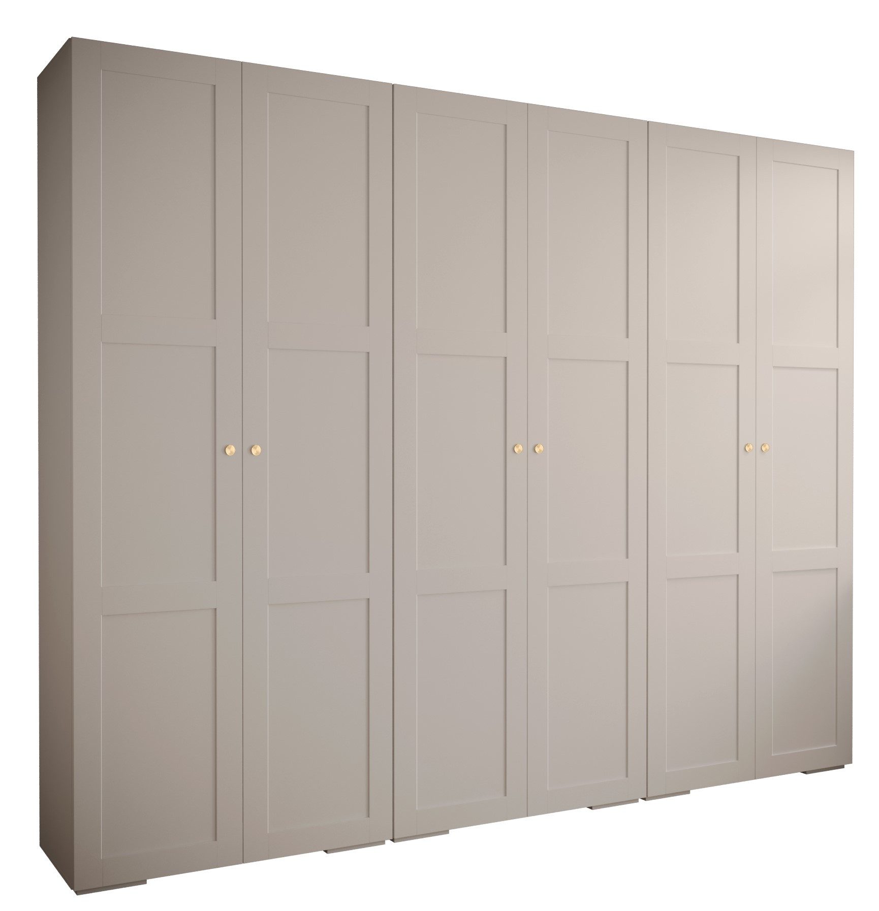 ABIKS MÖBEL Drehtürenschrank MANHATTAN RYFEL 10 Schlafzimmerschrank mit Kleiderstange und Regalen