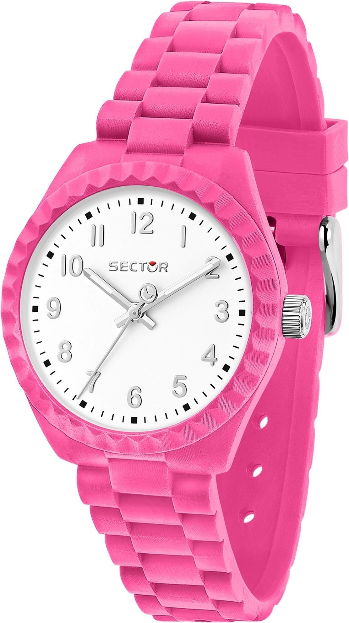 42mm), (ca. groß Sector Armbanduhr rund, Armbanduhr Fashion Silikonarmband Analog, Sector Quarzuhr rosa, Damen Damen
