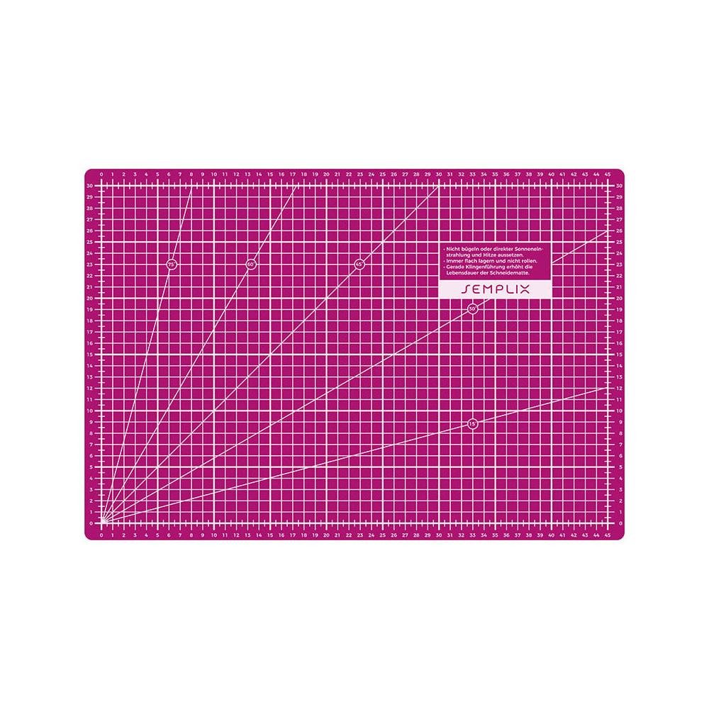 Semplix Schneideunterlage - Schneidematte beere-rosa (18 x 12 inch) – Bild 2 von 5