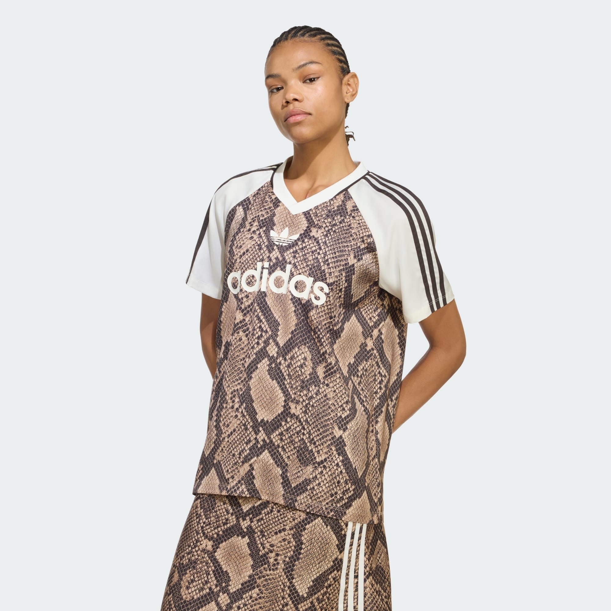 adidas Originals T-Shirt SATIN JERSEY, SCHLANGENPRINT (1-tlg)