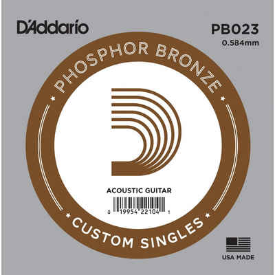 Daddario Saiten, Einzelsaite PB023 Phosphor Bronze - Einzelsaite für Gitarren