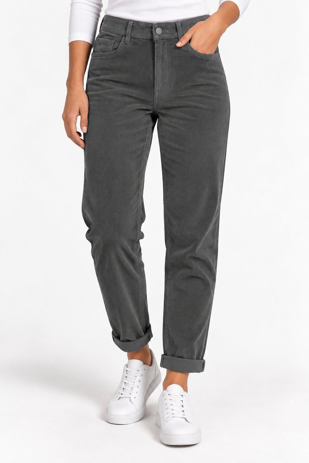 Eight2Nine Cordhose Damen Stoffhose Hose Mom Fit Jeans Stretch Angenehm zu Tragen Perfekte Passform Hochwertige Verarbeitung, Stretch Cord