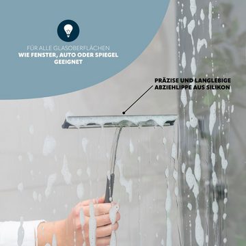 bremermann Duschabzieher zum Einhängen an Duschwand, aus Edelstahl und Silikon