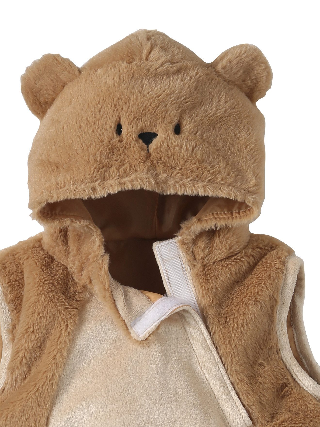 vertbaudet Kostüm Baby Bären-Kostüm, Kunstfell-Kapuze mit Ohren