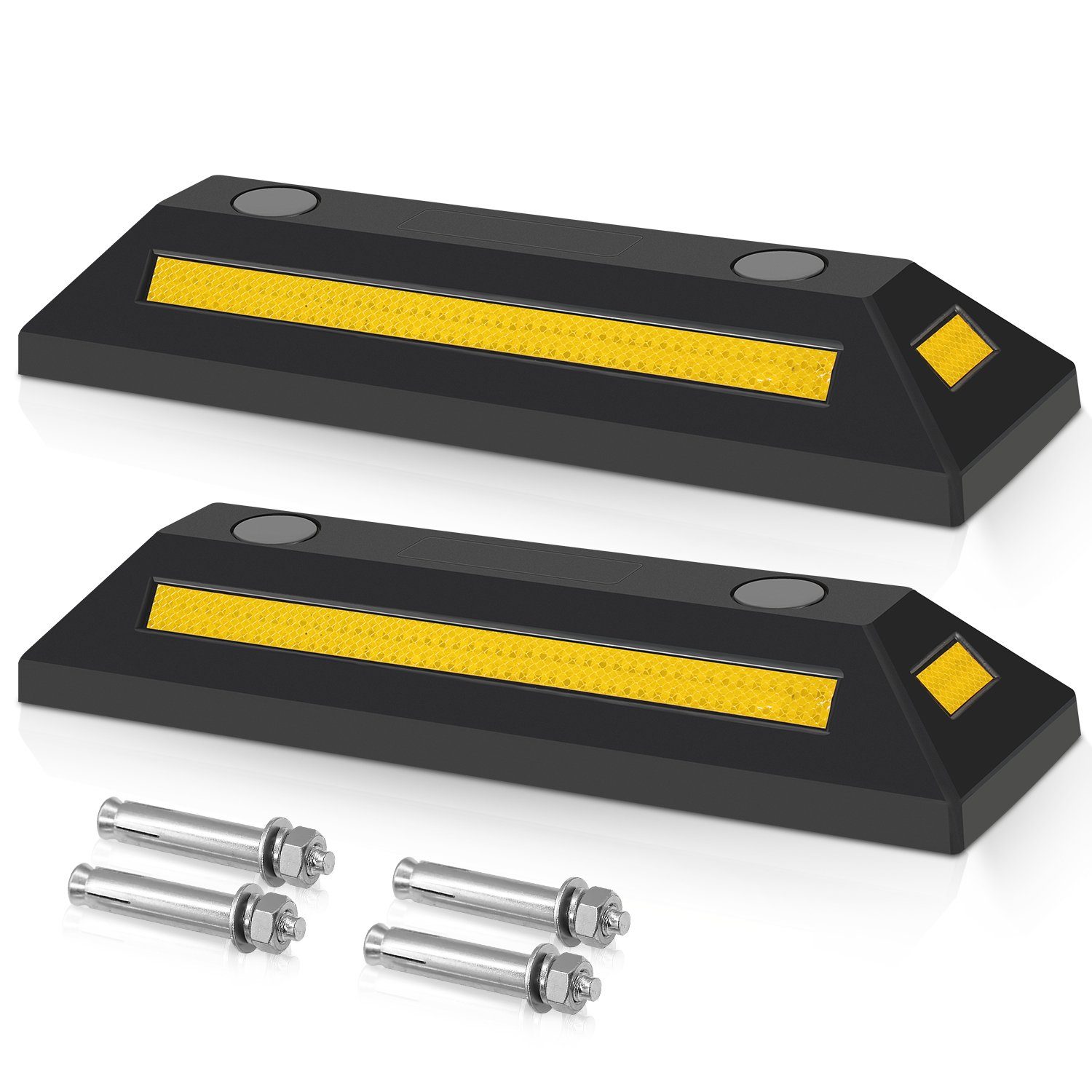 Clanmacy Absperrpfosten 2X Radstopper Parkstopper Garagenstopper Parkplatz Fahrzeugstopper