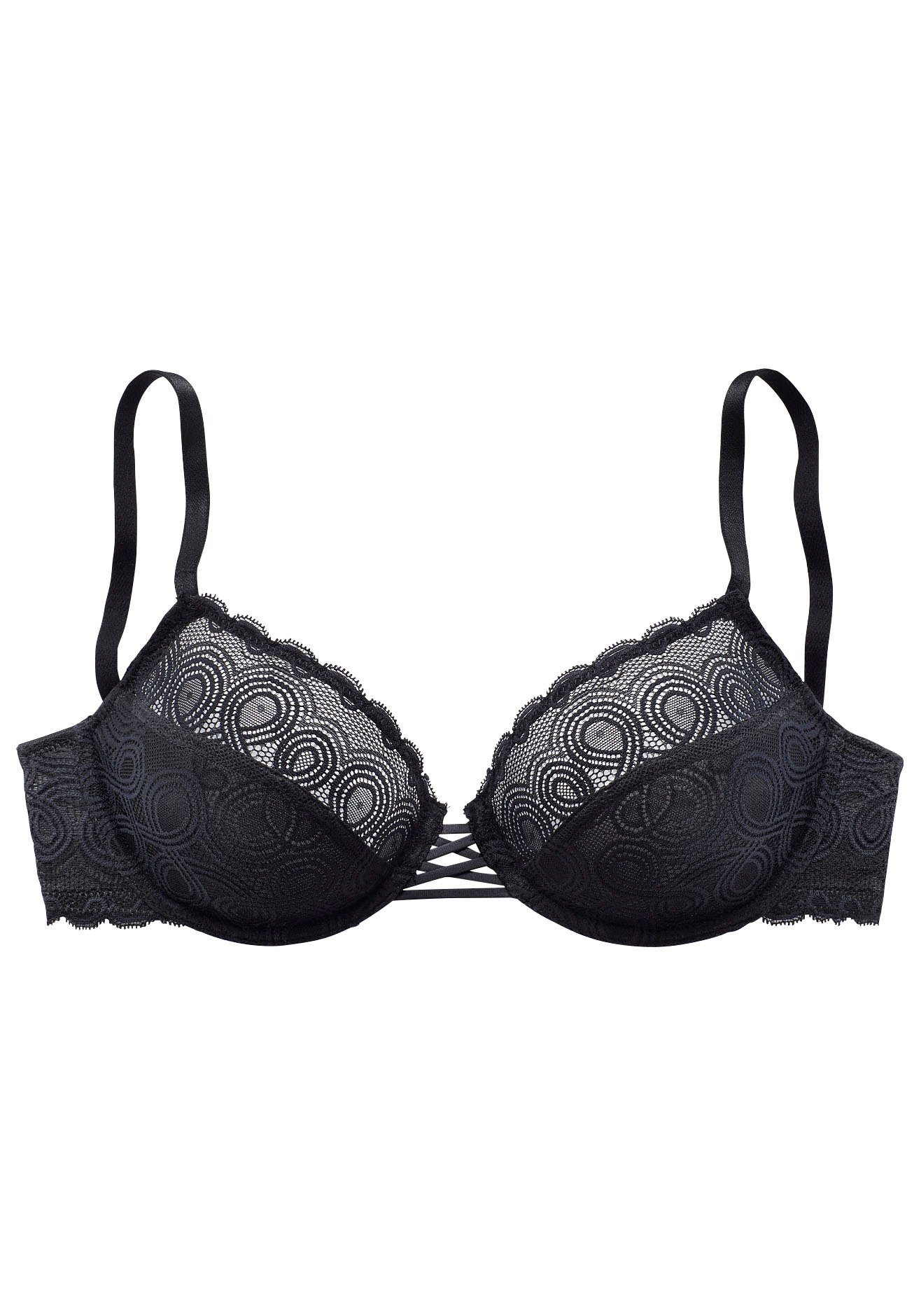 LASCANA Bügel-BH mit dezent transparenter Spitze, Dessous – Bild 2 von 5