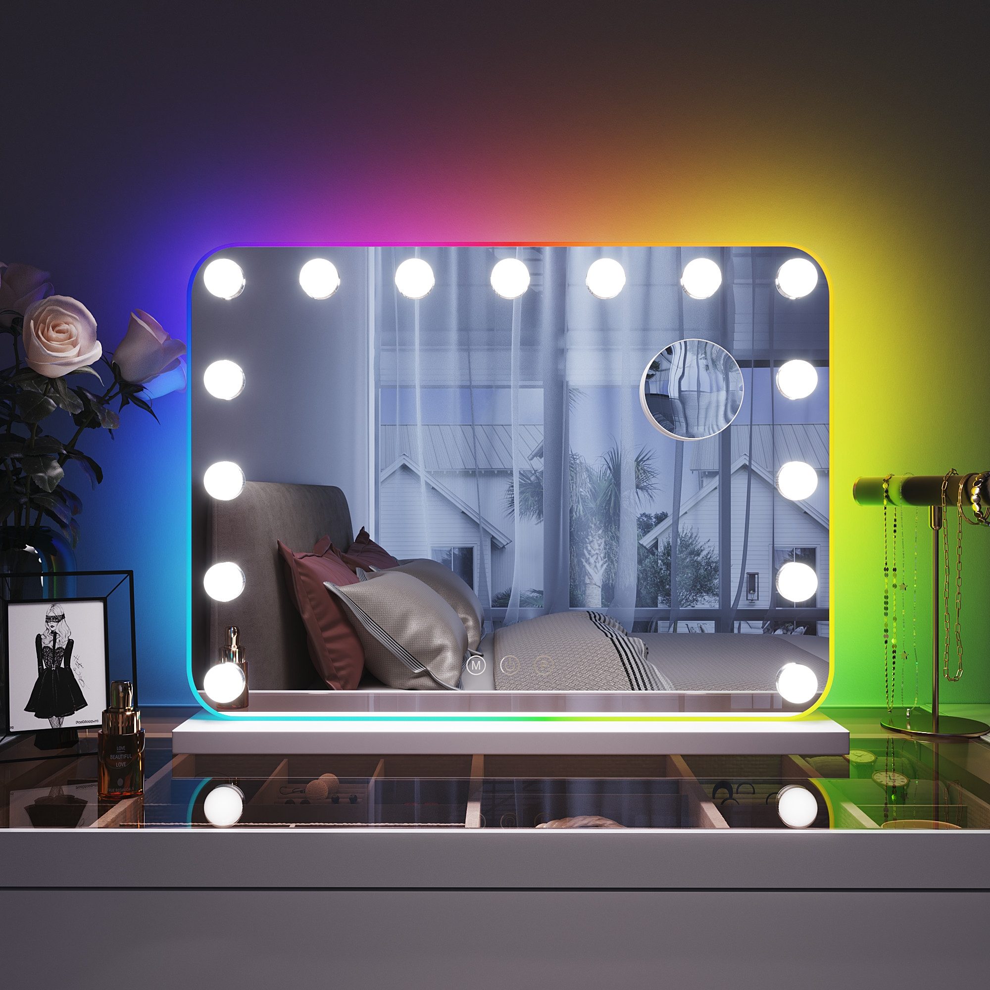 SONNI Schminkspiegel Schminkspiegel mit beleuchtung, Make-up, Hollywood Spi günstig online kaufen