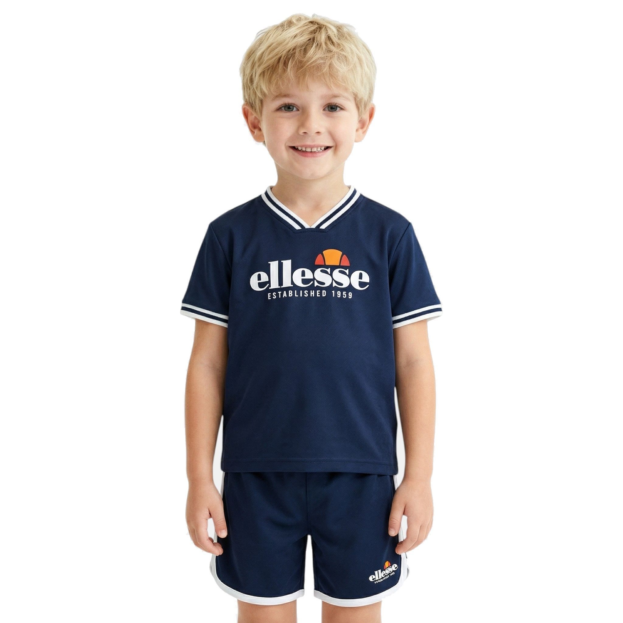 Ellesse Shirt & Shorts ellesse Kinder Sport Set T-Shirt und Shorts Dunkelblau 2-teilig (Set)