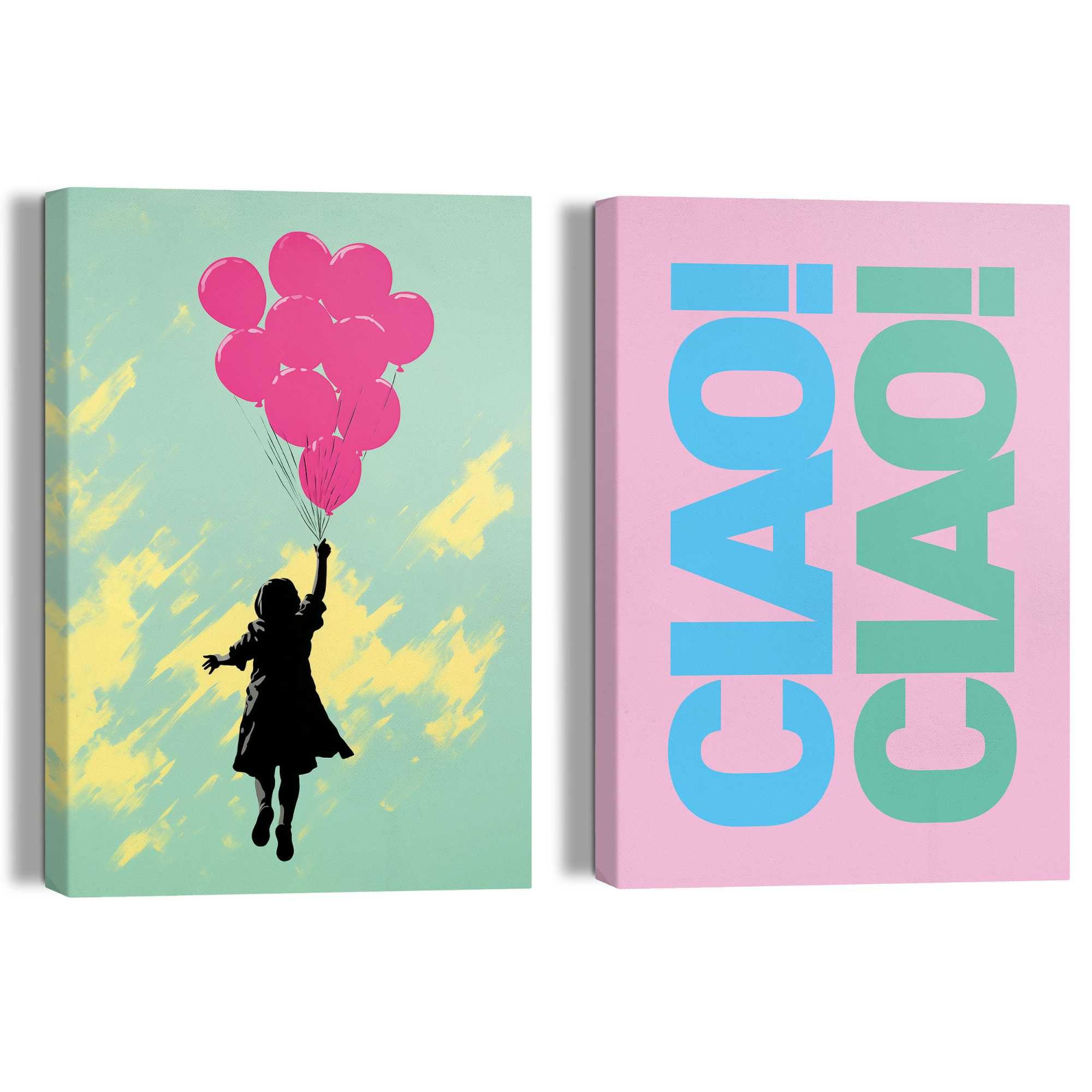 Reinders! Leinwandbild Ciao Ciao, Teenager Zimmer - Luftballons - Leinwand - Sprüche - 20x30 cm