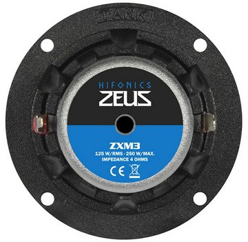 Hifonics ZEUS Mitteltöner 7,5 cm ZXM-3 Midrange-Paar 75 mm 250 Watt Auto-Lautsprecher