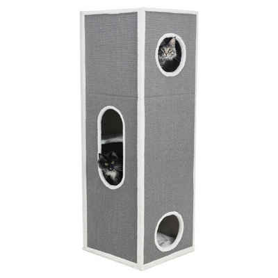 TRIXIE Kratztonne Cat Tower XXL Stefano grau/lichtgrau