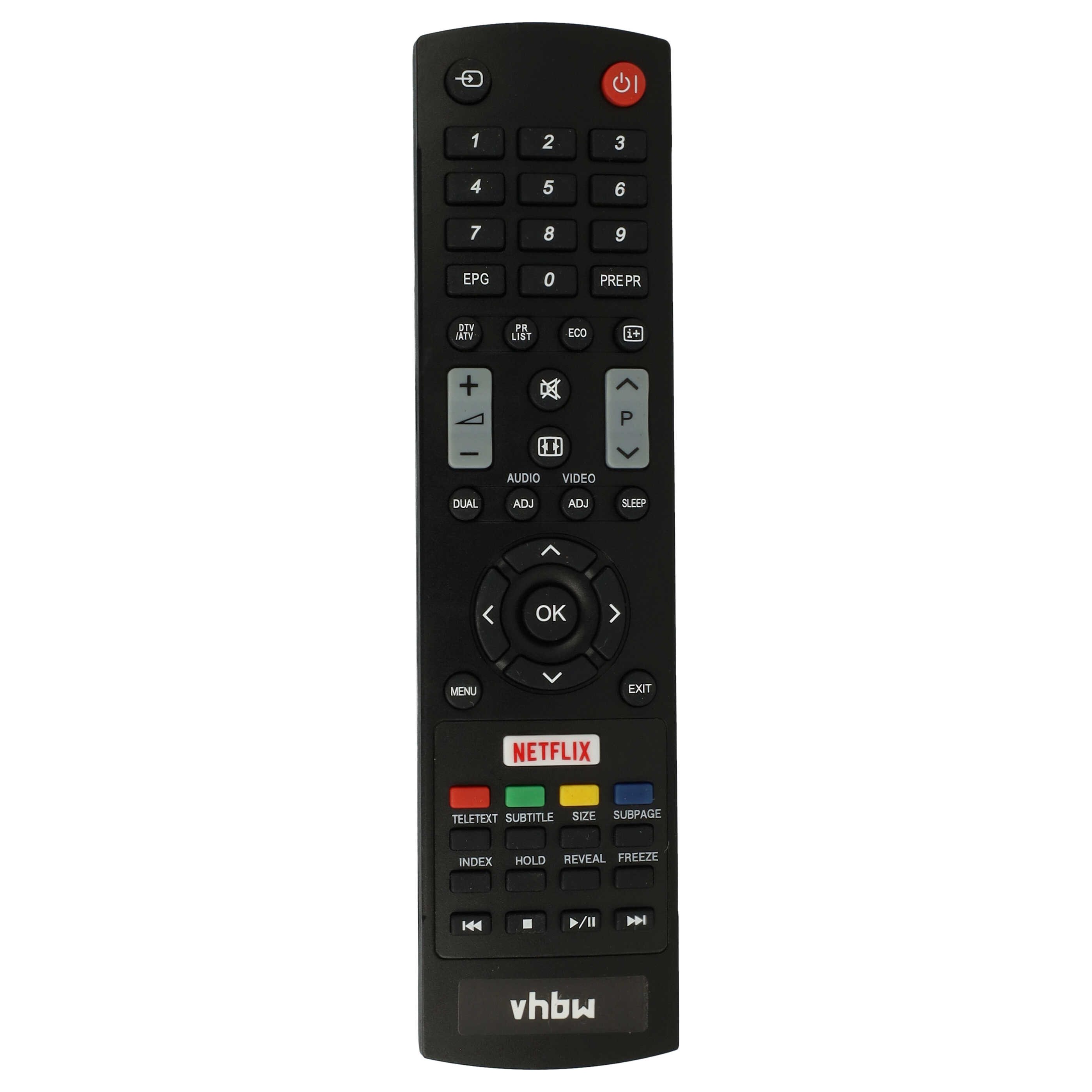 vhbw vhbw Fernbedienung kompatibel mit Sharp LC-50LD264E, LC-50LD265E, LC-4 Fernbedienung (Hochwertige, kompatible Ersatz Fernbedienung für Ihren Fernseher)