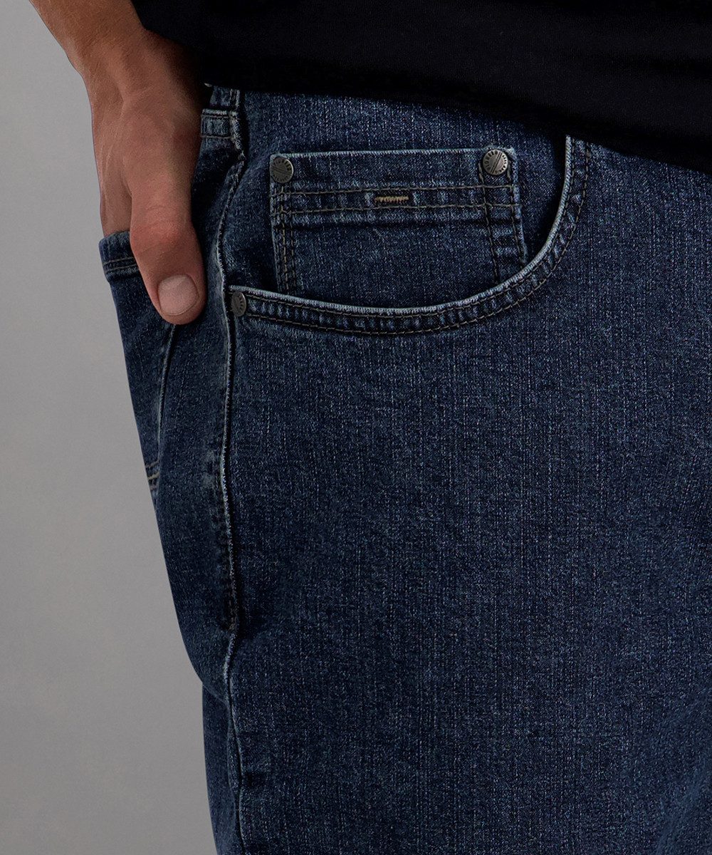 Pioneer Authentic Jeans 5-Pocket-Jeans PIONEER AUTHENTIC JEANS Herren Straight Leg Jeans Rando Regular Fit - normaler Beinverlauf - Blue Stretch Denim