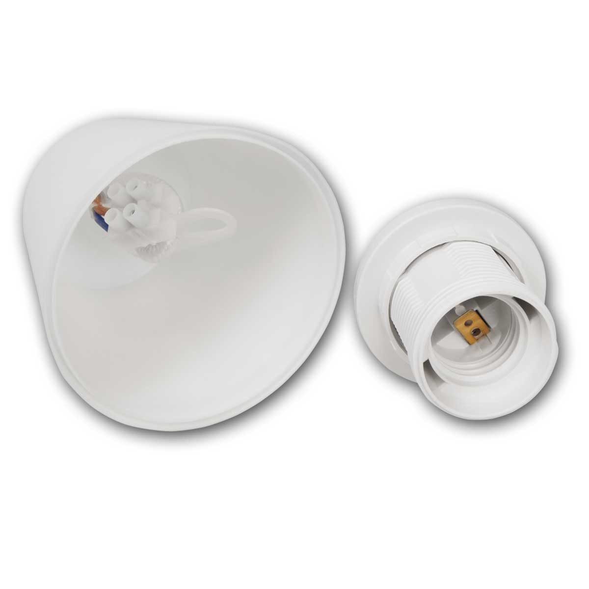 McShine Lampenfassung E27 Lampenaufhängung weiß, 230V/60W, PVC-Kabel – Bild 2 von 2