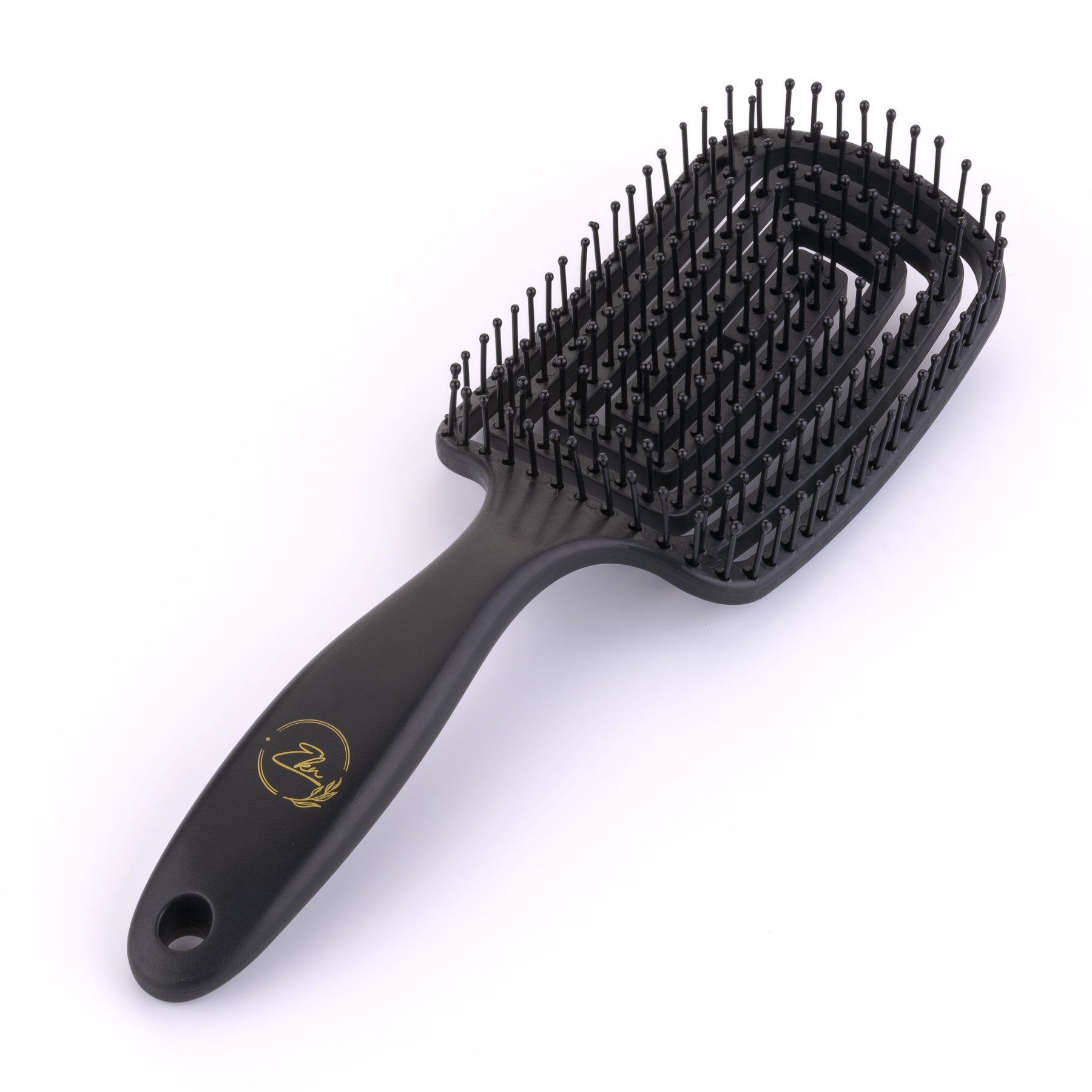 Schwarz Beauty Locken lange & Ekn Haarbürste geeignet Haare Entwirrbürste für Ziepen, ohne