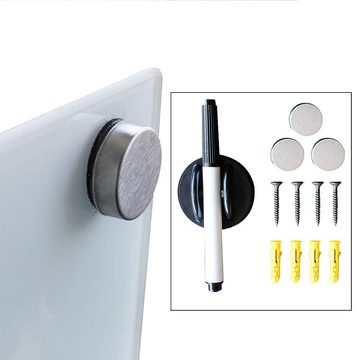 Melko Magnettafel Memoboard Weiß Glasmagnettafel Magnetboard Whiteboard Pinnwand, (Stück), Sicherheitsglas