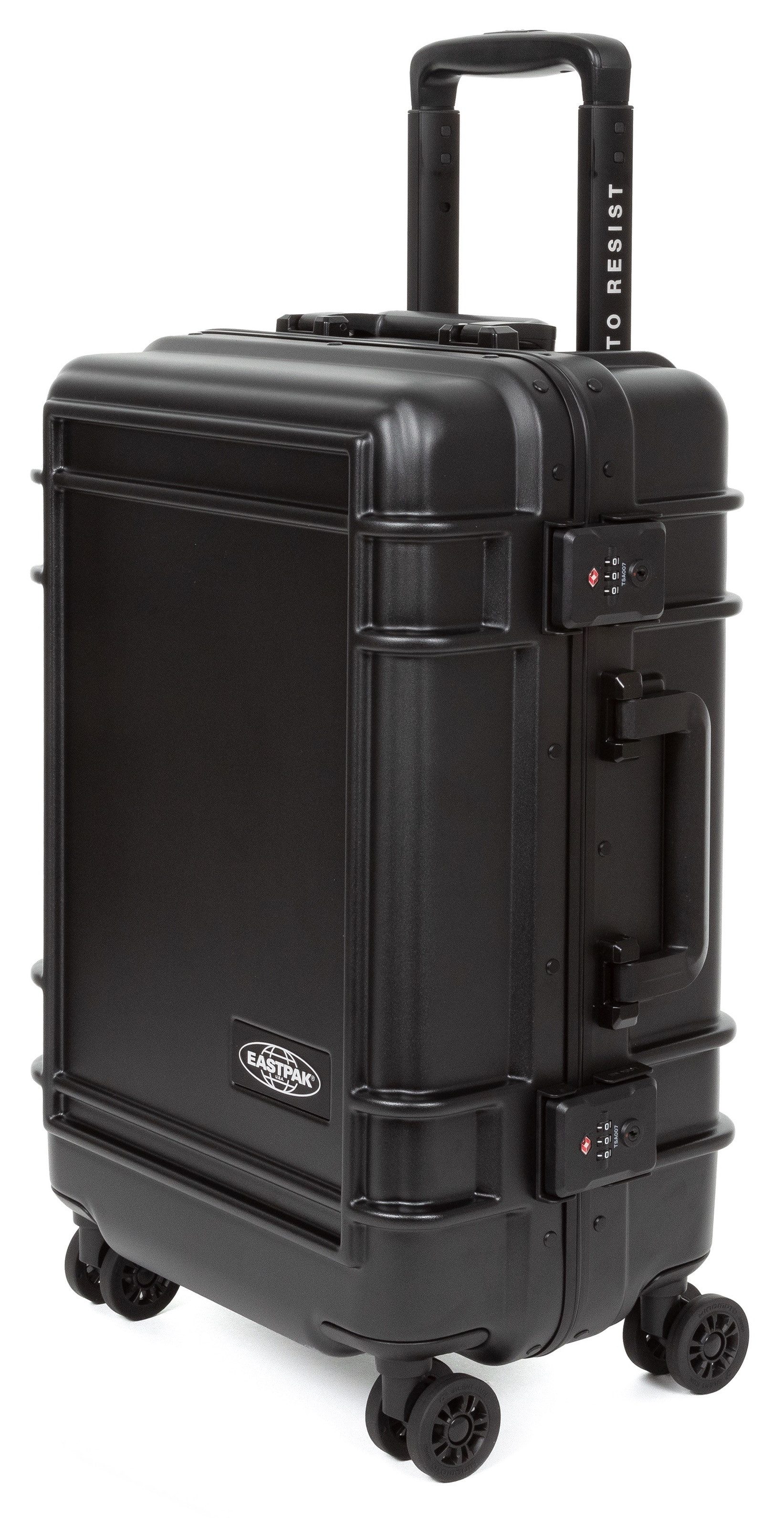 Eastpak Hartschalen-Trolley RESIST'R CASE S BRUSHED METAL mit 30 Jahren Garantie, 4 Rollen, Reisegepäck Handgepäck-Koffer TSA-Zahlenschloss