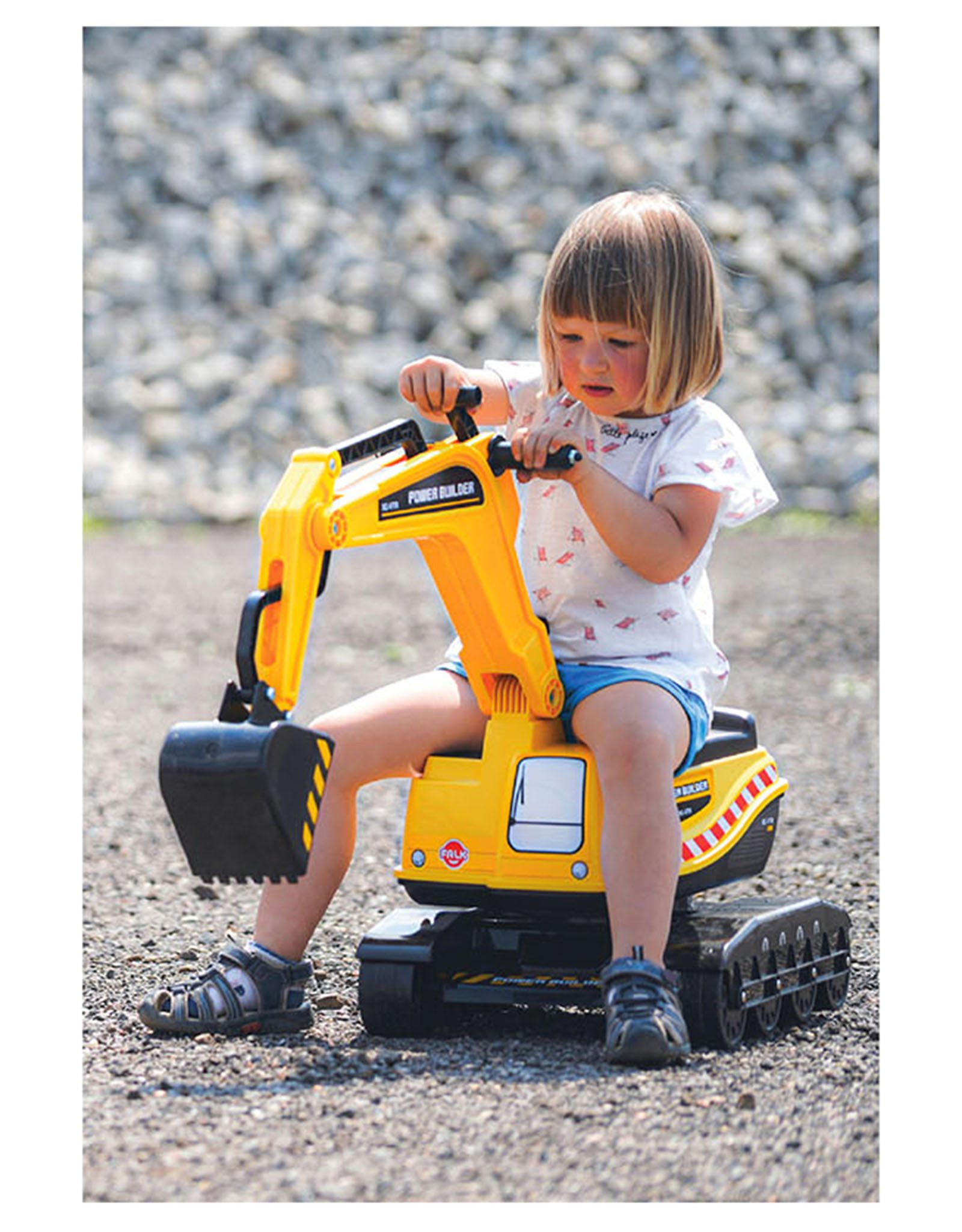 Falk Spielzeug-Aufsitzbagger Falk Sitzbagger mit Rädern beweglicher Baggera günstig online kaufen