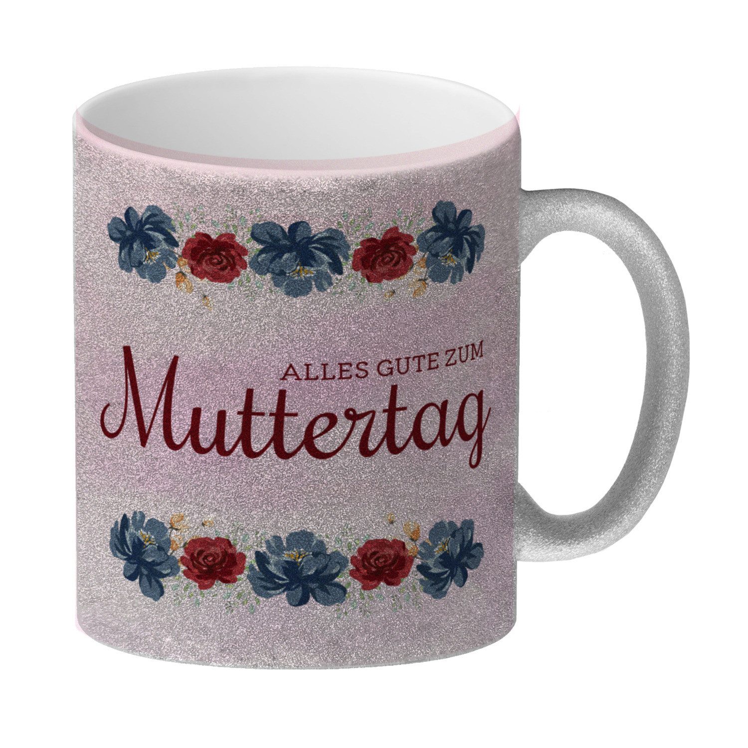 Tasse Alles Gute zum Muttertag Glitzer-Kaffeebecher