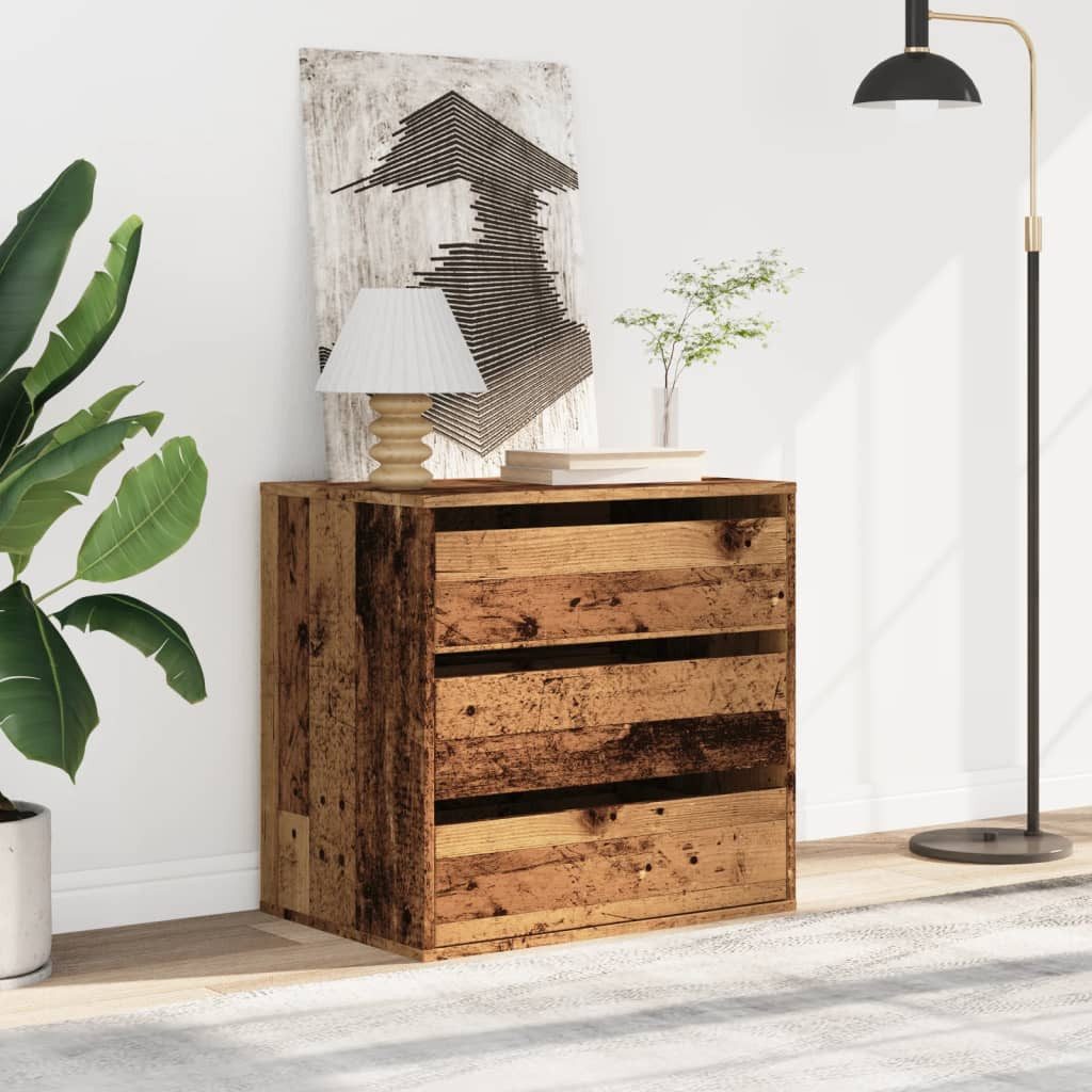 vidaXL Kommode 60 x 41 x 58 cm Kommode Sideboard Schubladenschrank Altholz-Optik 60x4