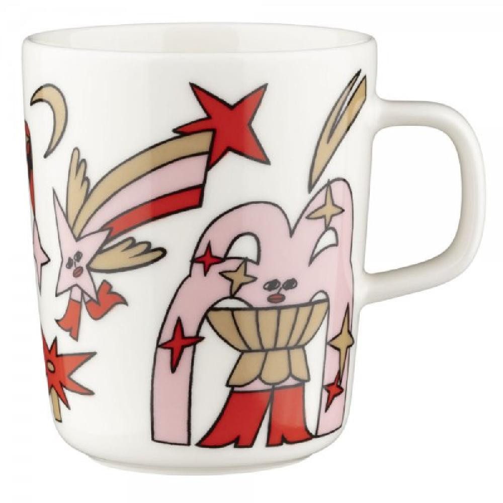 Marimekko Tasse Becher Oiva Aureate Glow Light Pink, Red, Beige, Black (Klein)