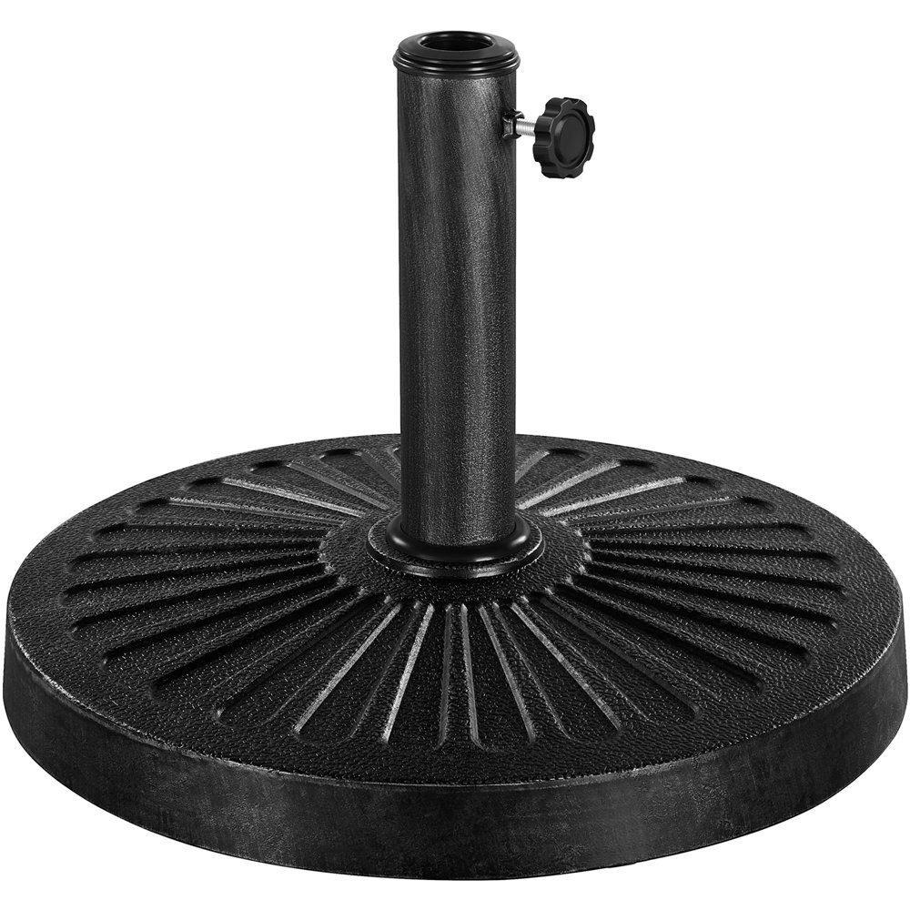 Yaheetech Schirmständer Runder Sonnenschirmständer aus Kunstharz, ø44,5 cm Schirmbasis für Schirmstangen von 38/48 mm