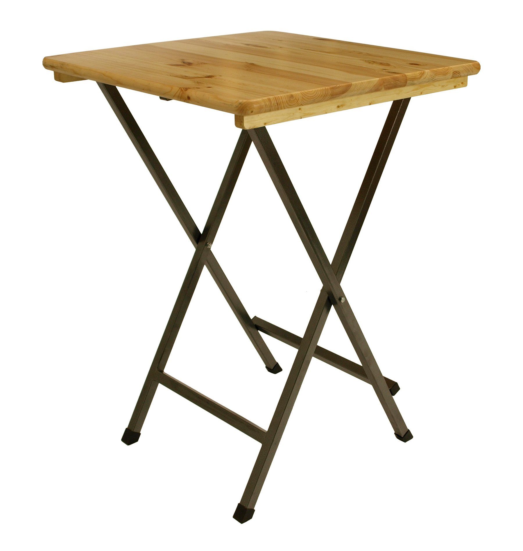 DEGAMO Stehtisch ZÜRICH (1-St), Tischplatte Kiefer 78x78cm quadratisch, klappbar, Gestell Stahl