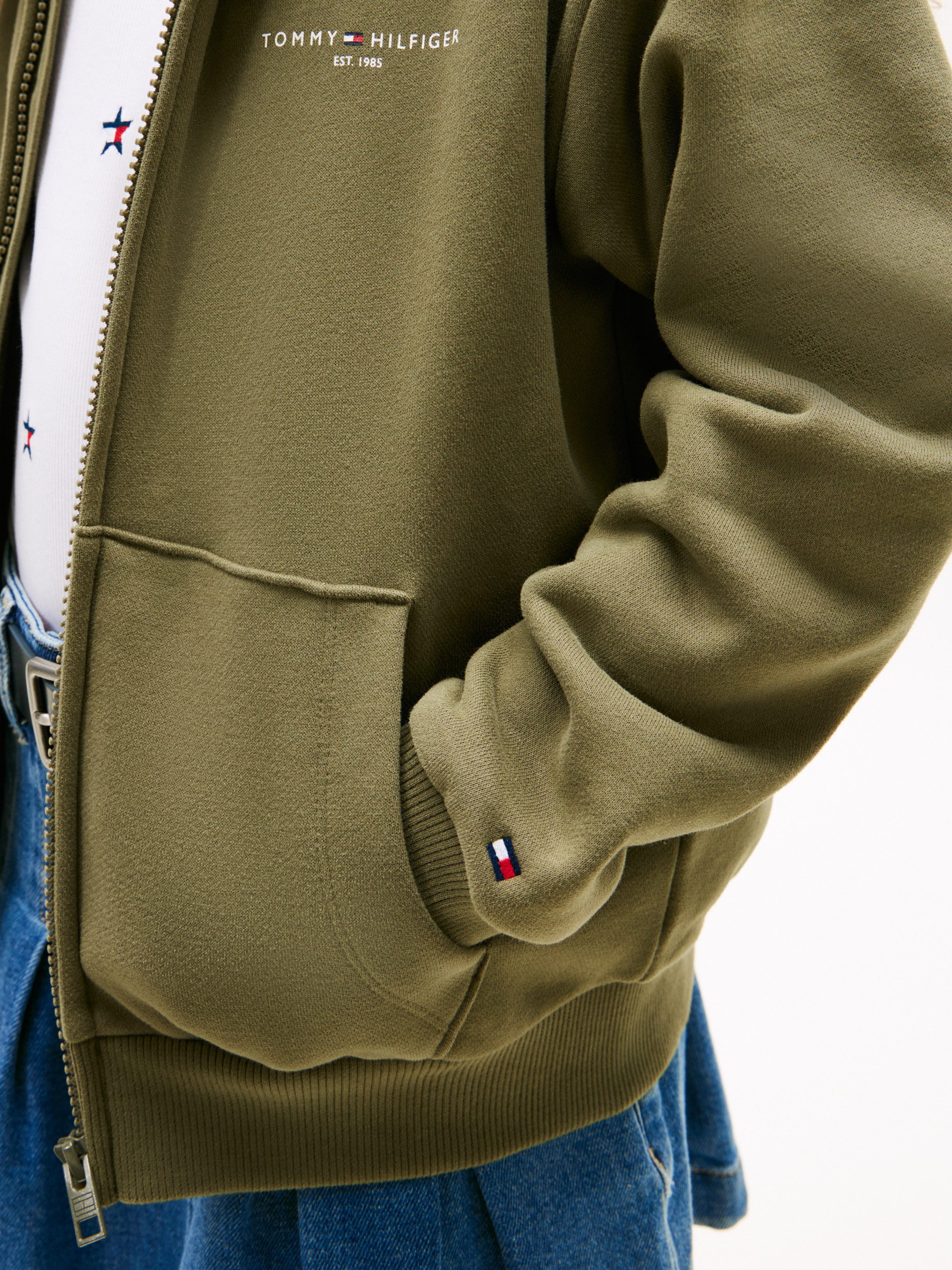 Tommy Hilfiger Kapuzensweatjacke MINI CORP ZIP THROUGH HOODIE Kinder bis 16 Jahre – Bild 4 von 5