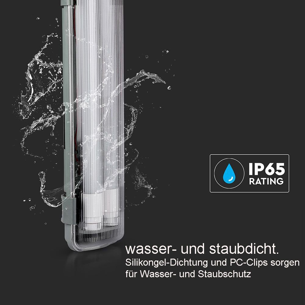 V-TAC Außen-Wandleuchte LED Feuchtraumleuchte Wannenleuchte T8 günstig online kaufen
