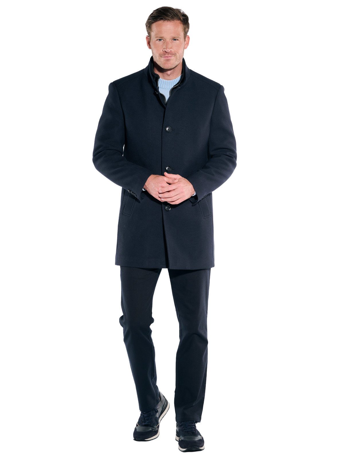 Engbers Kurzmantel Herren Mantel mit heraustrennbarem Inlet, Saphirblau