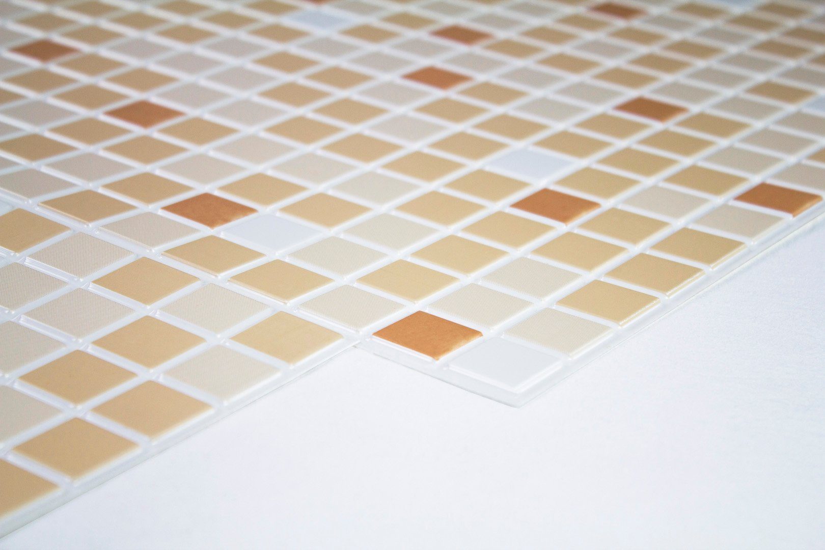 Hexim Wanddekoobjekt ORANGE (Restposten! - stabile und pflegeleichte PVC Platten zur Wandverkleidung z. B. als Küchenrückwand (950x480mm) Wandtapete Platten)