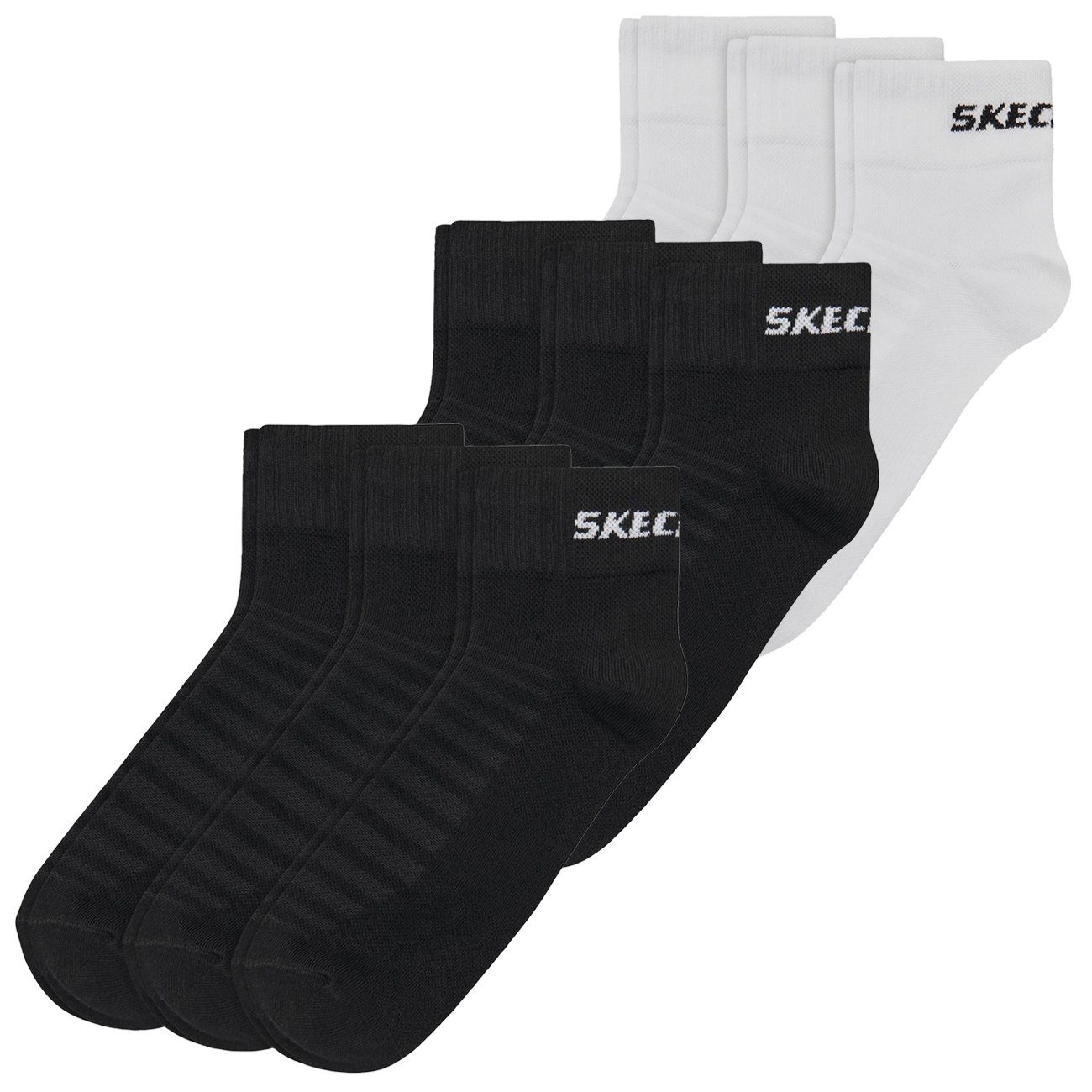 Skechers Kurzsocken Mesh Ventilation Quarter 9er Pack (9-Paar) mit  verstärkter Ferse und Spitze