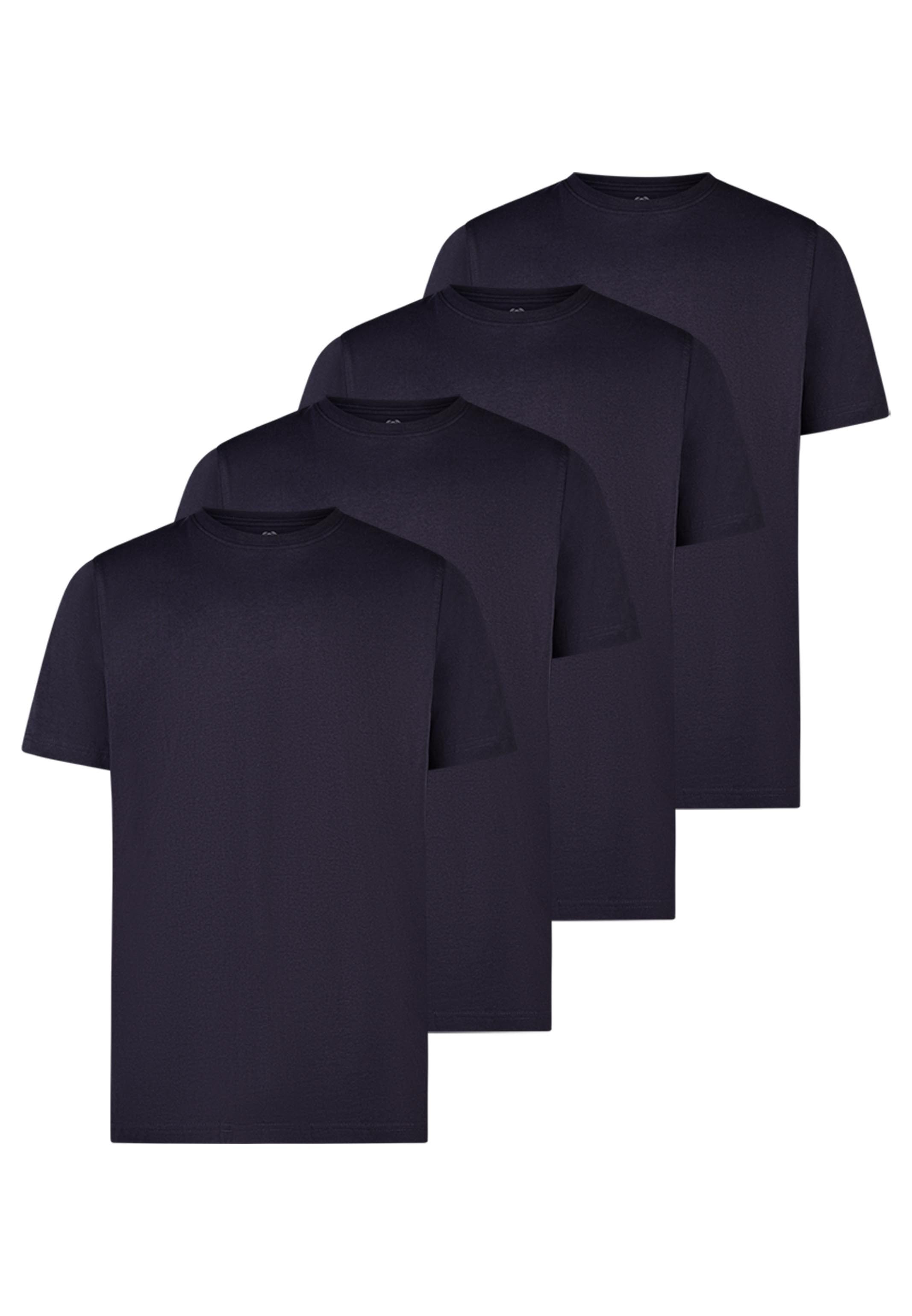 LERROS T-Shirt 4er Pack Basic (Spar-Set, 4-tlg) T-Shirt - Baumwolle - Atmungsaktiv - Reine Baumwolle