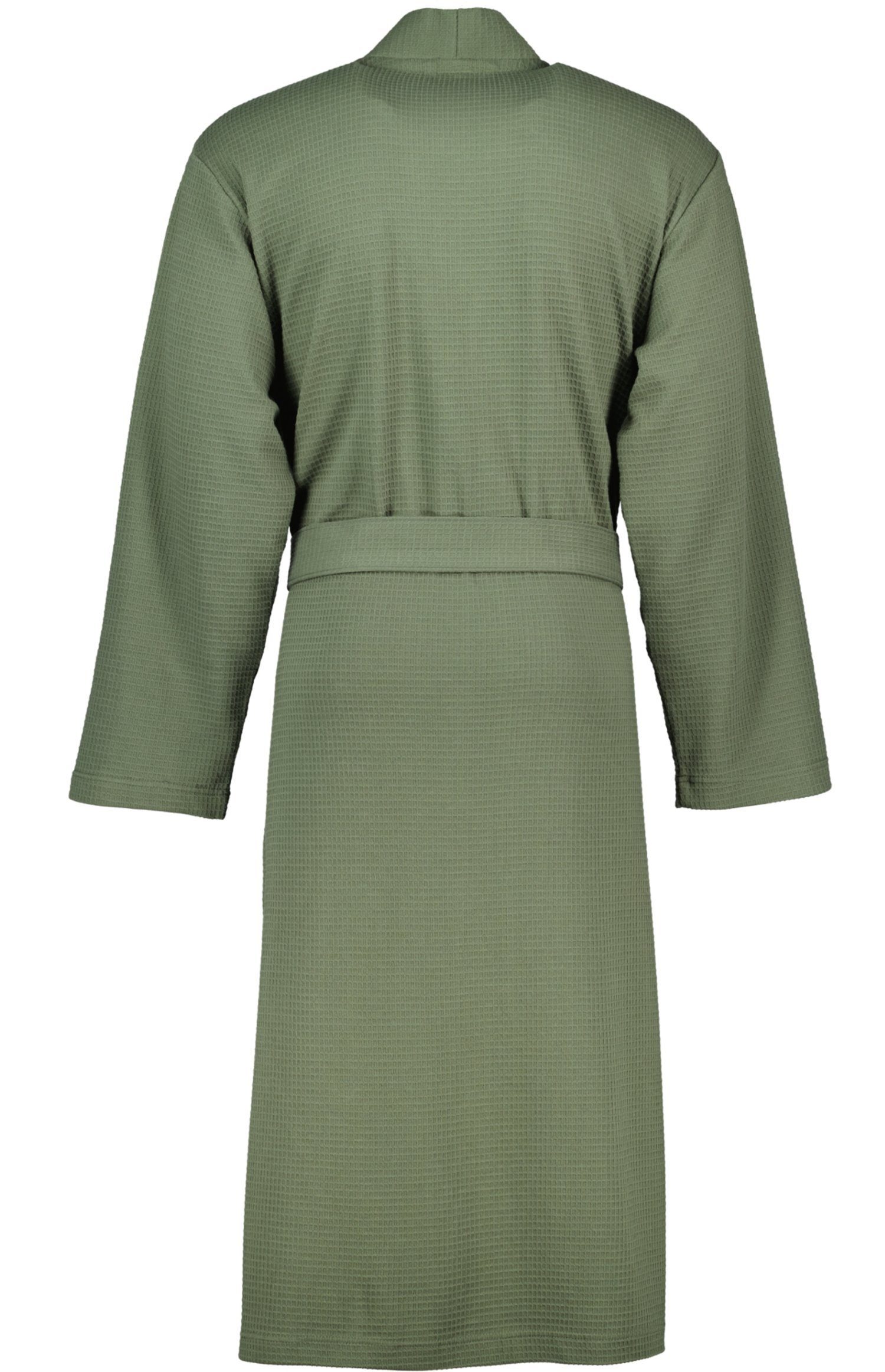Cawö Herrenbademantel Herren Bademantel Kimono Form, Baumwolle, Kimono Kragen, Gürtel, Baumwolle