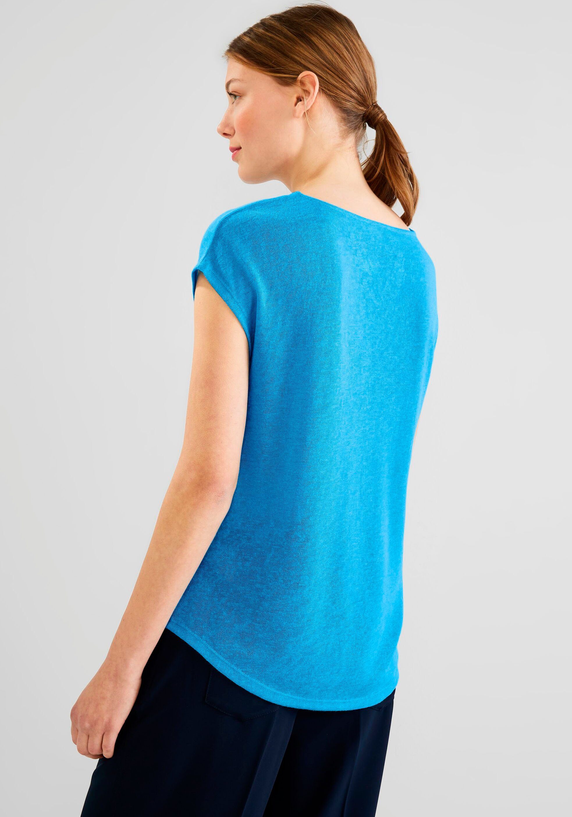 blue Optik splash STREET unifarbener in Kurzarmshirt ONE